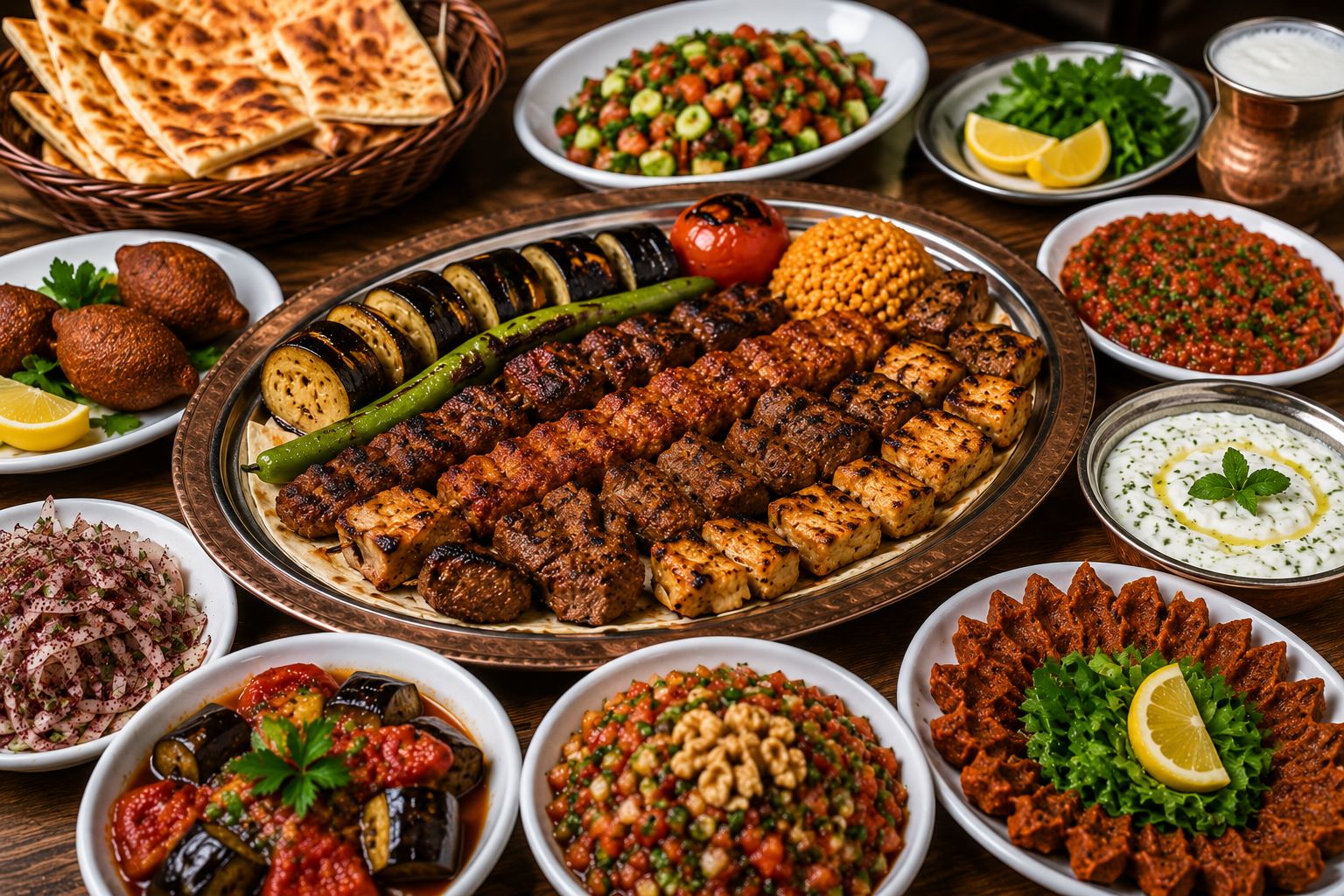Kebap Yanında Ne Yenir? Mezeden Tatlıya Geleneksel Sofra Rehberi 
